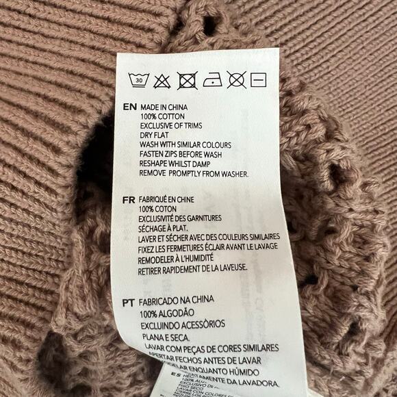 Varley Eloise open-knit cotton zip-up sweater Cedar - Picture 9 of 9